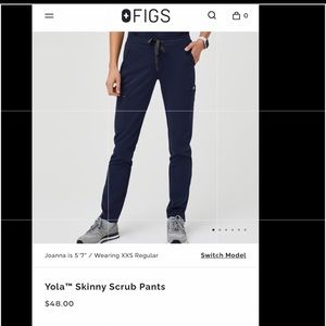 Women's Yola Figs scrub pant- Navy